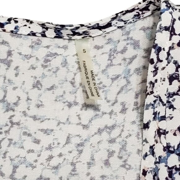 Margaret O_Leary Blue Floral Wrap Dress Small - Picture 3 of 4